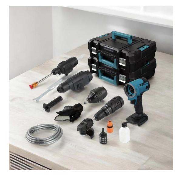20 V Cordless Lithium-Ion Drill Set – Max 45 Nm Torque, Keyless Chuck, LED, Battery & Charger