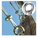 Tool DIY 304 Stainless Steel Female Eye Nut – M10 Thread, Ring Style, Set of 6