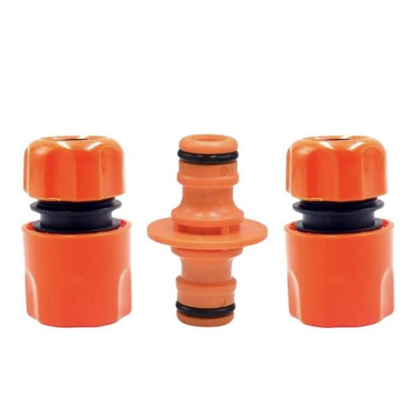 Shind 4‑Piece Brass Hose Connector Set – 5/8″ to 3/4″ Adapters with Stainless Clamps
