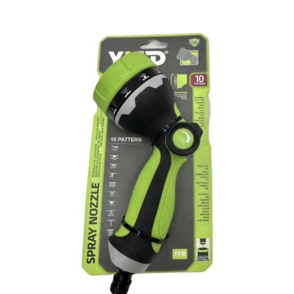 Yiad Multi‑Function 10‑Pattern Garden Spray Nozzle – Ergonomic Thumb Control, ABS Zinc Alloy