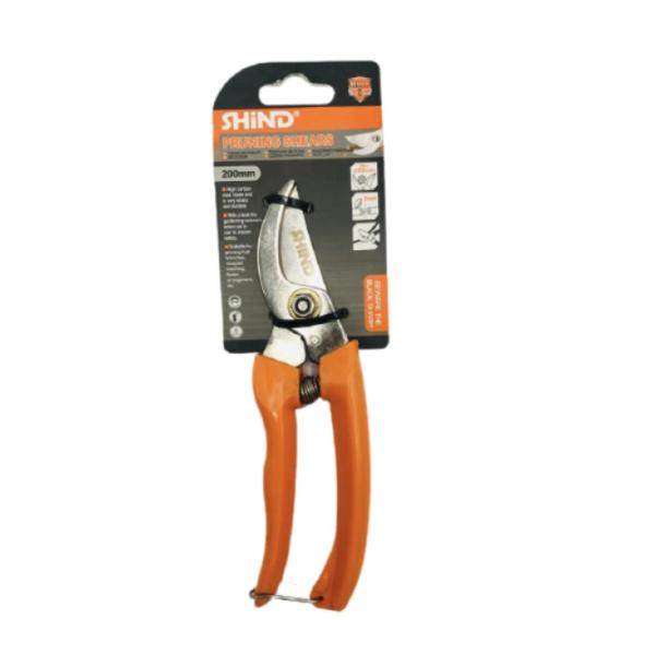 Shind Simplicity Lifestyle 200 mm Reinforced Carbon Steel Pruning Shears – Compact Garden Cutter