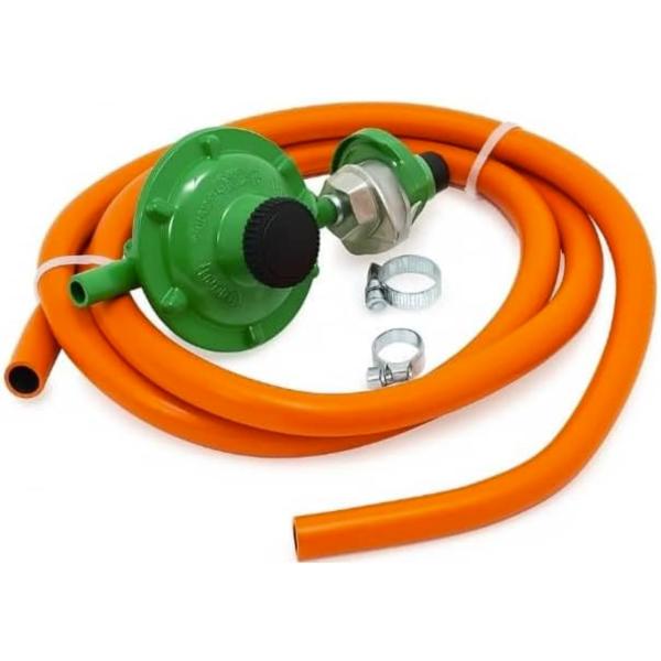 Gas Regulator Valve Kit with 1.5m LPG Gas Hose for Home, Camping & Outdoor Cooking