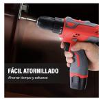 12V Cordless Drill Set with 2× Lithium Batteries – Electric Driver with Drill Bits, Keyless Chuck & LED Light