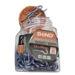 Shind 85-Piece 3.8x65mm Silver Hook Screws – Versatile Wall & Ceiling Mounting Set