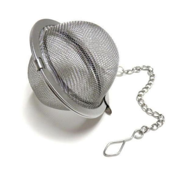 Crafty Cultures Stainless‑Steel Ball Tea Strainer with Clip – Fine‑Mesh Infuser