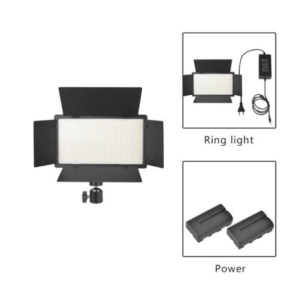 Rechargeable Video LED Light Kit – Pro LED 800 Photography Light, Adjustable Brightness, Compact for Photos & Videos