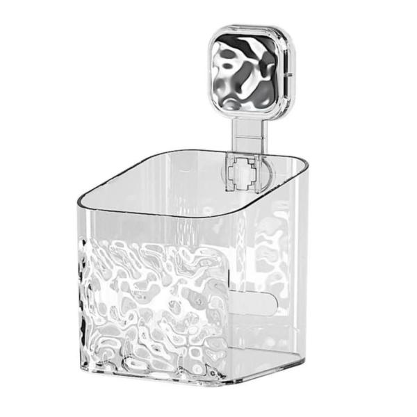 Wall-Mounted Suction Cup Storage Box Holder – No-Drill Bathroom Shower Organizer
