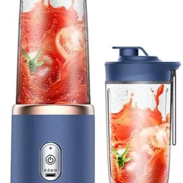 Small Portable Juicer, Multi-Function Blender with 400ml Cups, Rechargeable Personal Smoothie Maker