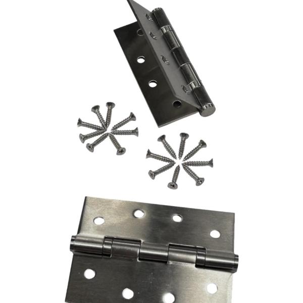 Premium 2 mm Ball-Bearing Butt Hinges – 1 Pair with 8 Screws