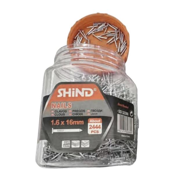 Shind 1.6x16mm Steel Mandrel Nails – Pack of 2444