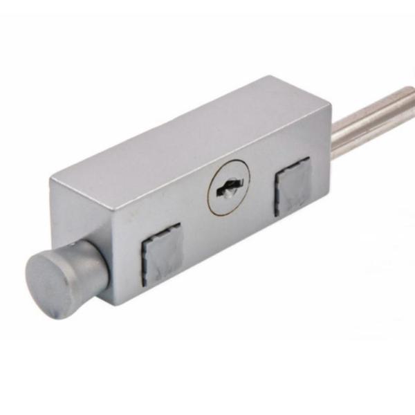 Sanlic Jaguar Silver Security Push-Lock Patio Bolt – Convenient Keyless Security