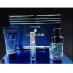 V.V.Love Bravo Hero Eau De Toilette Gift Set – Masculine Aromatic Fougere Cologne, Travel Size + Body Care