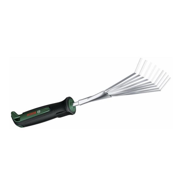 Bosch Garden Hand Rake – Ergonomic Handle & Rust-Resistant Steel, Lightweight Design for Soil & Leaves