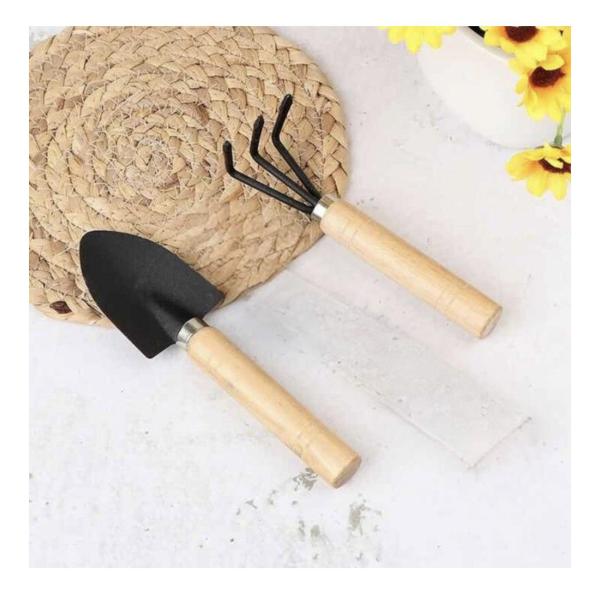 Yiad 2‑Piece Gardening Kit – Hand Trowel & Cultivator with Wooden Handles