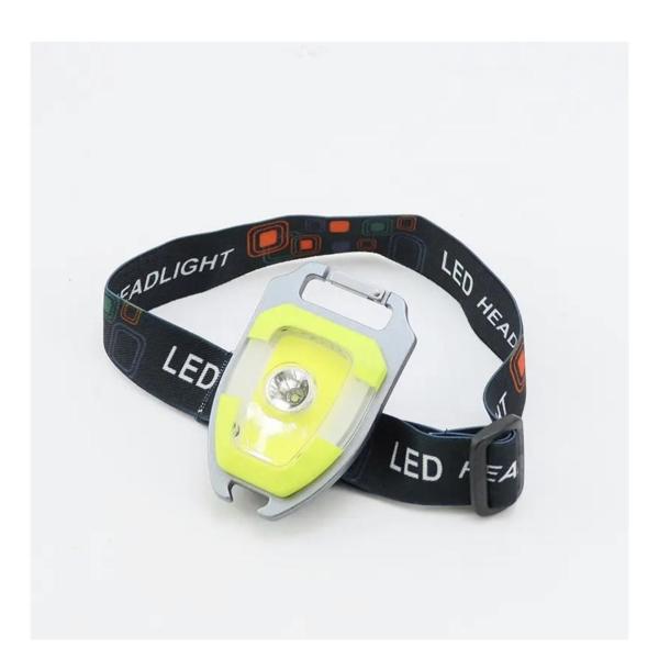 Mini COB Keychain Work Light - Rechargeable Headlamp - Black