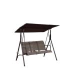 3‑Person Outdoor Patio Swing Seat – Adjustable Canopy, Steel Frame & Cushions