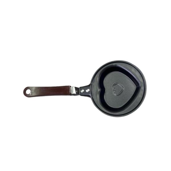 Non-Stick Heart Shaped Frying Pan – Mini Skillet for Eggs, Pancakes & Crepes – Breakfast Cookware