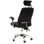 Revolt Ergonomic High-Back Executive Office Chair with Adjustable Headrest, Lumbar Support, Aluminium Base & Reclining Synchro Tilt - Black