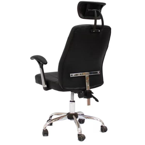 Revolt Ergonomic High-Back Executive Office Chair with Adjustable Headrest, Lumbar Support, Aluminium Base & Reclining Synchro Tilt - Black