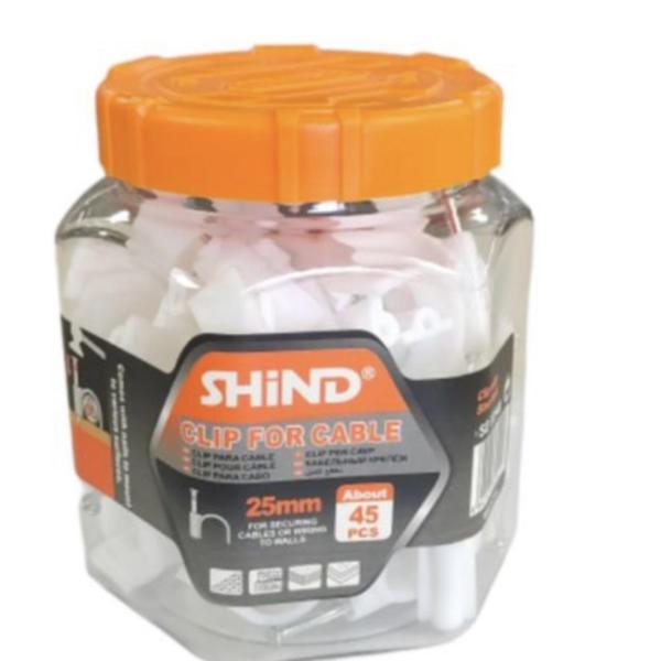 Shind 25mm Cable Clips – Heavy-Duty Round Nail Clips for 25mm Cables | Pack of 45 for Clean Cable Installation