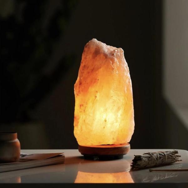 Himalayan Crystal Salt Lamp JG20375561 – USB Powered RGB Color-Changing Natural Rock Lamp