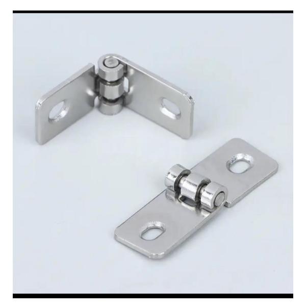 2 Pcs Stainless Steel Foldable Hinges – 4.5 cm Compact, Durable Folding Brackets