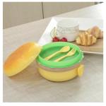 Creative Round Hamburger Lunch Box with Keyholder – Fun & Functional Bento Container