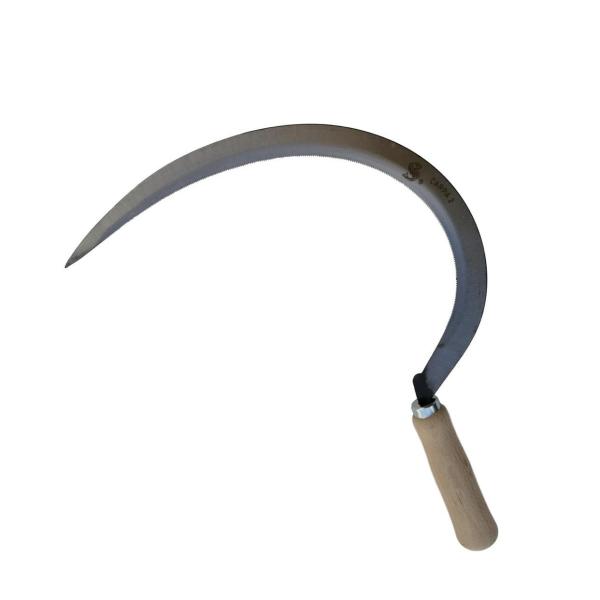 Carpa Handheld Sickle – 46 cm High‑Carbon Steel Blade with Wooden Handle