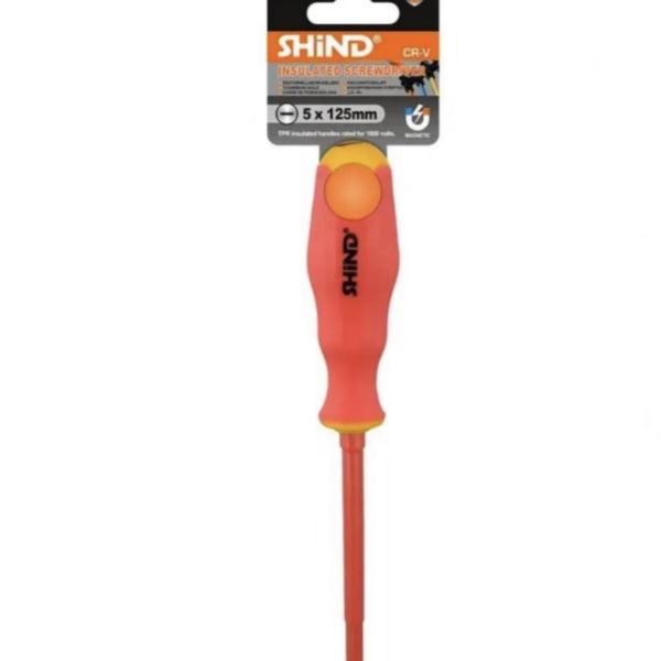 Shind Chrome Vanadium Steel Magnetic Insulated Screwdriver – TPR Handle, Heavy-Duty, VDE Safe