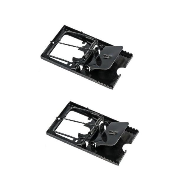 2‑Pack Heavy‑Duty Metal Snap Mouse Traps – Reusable Pest Control for Home & Garage