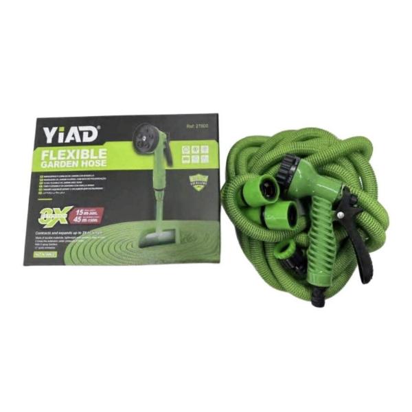 Yiad Flexible Garden Hose – 75 ft Expandable Green Hose with 3× Extension