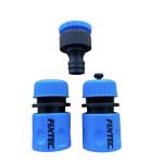 Fixtec 1/2″ × 3/4″ 13 mm 4‑Piece Water Hose Quick‑Connector Set – ABS/PP, Tap Adaptors & On‑Off Stops