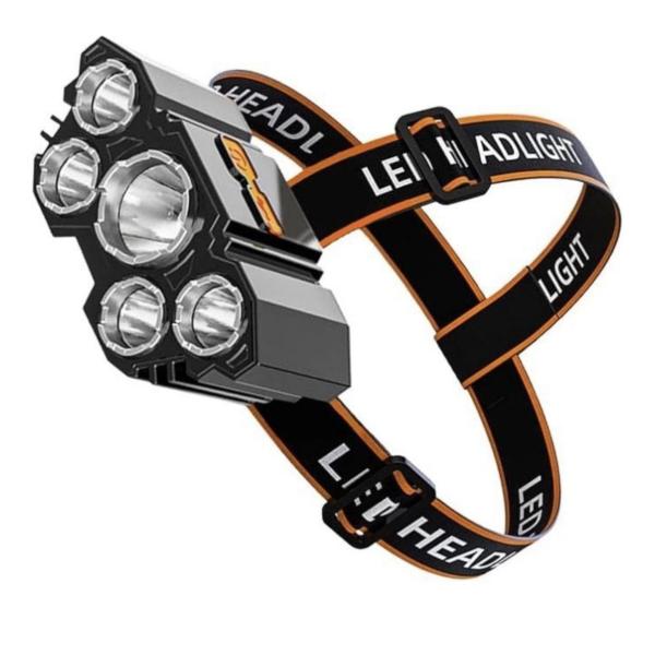 Rechargeable 5-LED High-Lumen Keychain Flashlight