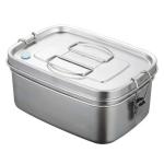 Double-Layer Silver Aluminum Lunch Box – 1.5 Litre Insulated Food Container