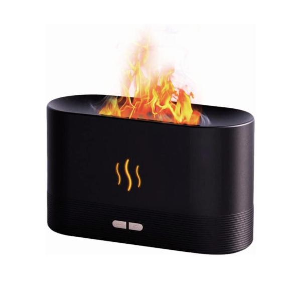 Flame Aroma Diffuser – Ultrasonic Aromatherapy Humidifier with Realistic Flame LED Night Light