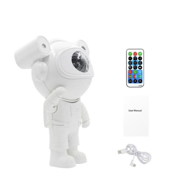 Multicolor Star Projector Galaxy Night Light – Remote-Controlled Aurora & Starfield, Timer, Bluetooth & White Noise Options