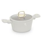 Berlinger Haus 20 cm Titan Pro Non‑Stick Coating Casserole – Sahara Collection, Tempered Glass Lid