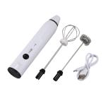 Rechargeable Portable 2-in-1 Milk Frother and Egg Whisk – USB Powered, 3-Speed, Dual Attachments