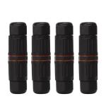4x 3-Pin Waterproof Electrical Connectors - IP68 Cable Seal Plug & Socket Kit
