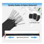 4‑Piece Adjustable Elastic Tie‑Down Straps – Heavy‑Duty Elastic Cargo Straps with Hooks, 12″–39″ Adjustable, UV‑Resistant
