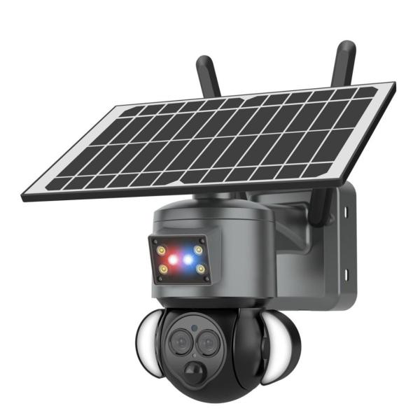 HiMost HiSC19 6 MP Dual‑Lens Solar‑Powered 4G PTZ Security Camera – 12× Zoom, IP66 Waterproof
