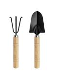 Yiad 2‑Piece Gardening Kit – Hand Trowel & Cultivator with Wooden Handles