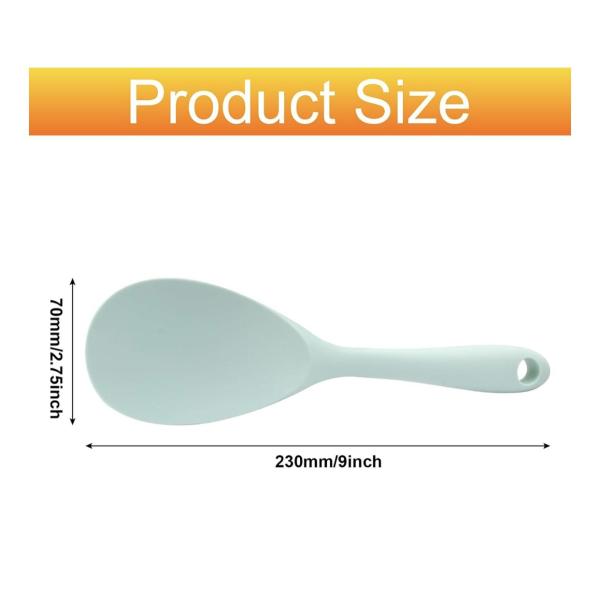 2-Piece Silicone Rice Paddle Spoon Set – Non-Stick, Heat-Resistant, BPA-Free, Dishwasher Safe – Ideal for Rice, Mashed Potatoes, and More