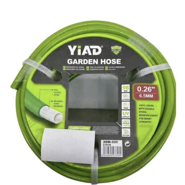 Yiad 30m Flexible Garden Hose – 6.5mm UV-Resistant Lightweight Water Pipe for Gardening, Irrigation & Outdoor Use