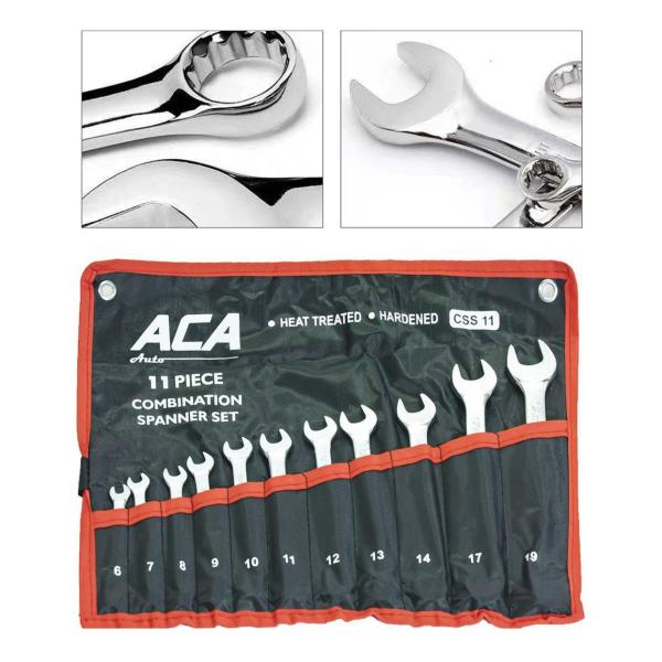 Combination Ratchet Wrench Set – 11‑Piece Chrome Vanadium Spanner Kit for Auto & Mechanic Repairs