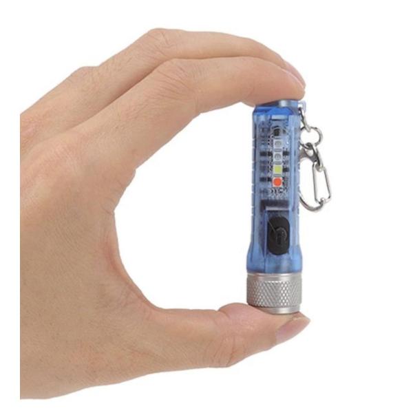 Multi-Mode USB-Rechargeable Mini COB Keychain Flashlight with Magnetic Base