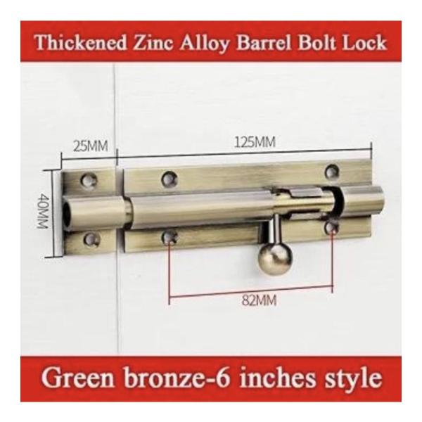 Shind 120 mm Stainless Steel Sliding Bolt with Keyholder – Heavy-Duty Security Latch