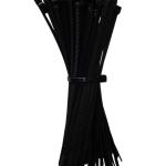 Camco 150 mm × 3.6 mm Black Cable Ties (3 × Pack of 100) – Heavy-Duty Nylon Zip Tie Wraps