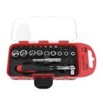 Shind 19 Pcs CR-V Screwdriver Bit Set with Ratchet Handle & Sockets