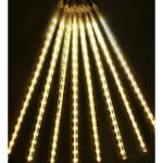 132 SMD Warm White Meteor Shower LED Light – 8-Tube Cascading Light Set for Indoor/Outdoor Decoration